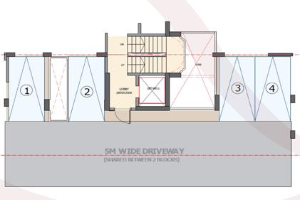 Stilt Floor Plan - 3BHK