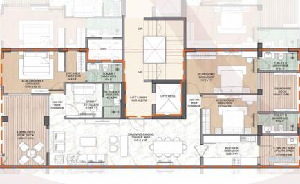 Typical Floor Plan - 3BHK