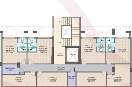 Basement Floor Plan - 3BHK